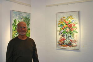 Bild vergr��ern: Gut besucht waren die Ausstellungen in der �Alten Vogtei�. Unter anderem zeigte Wolfgang Achenbach seine Werke unter der �berschrift �Fr�hling�.