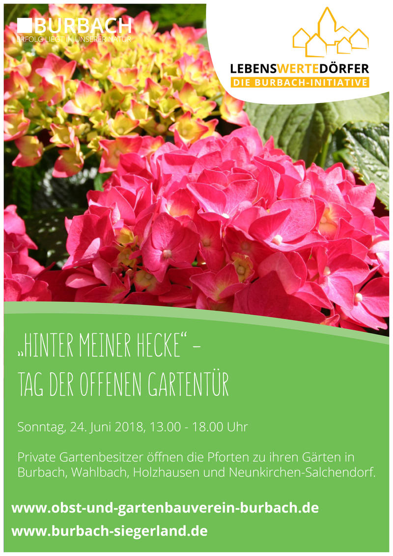 Plakat Tag der offenen Gartent�r 2018