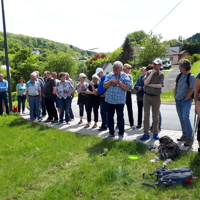 Bild vergr��ern: Oberdresselndorfer B�rger schauen bei der Baumpflanzung zu