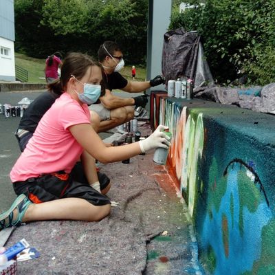 Bild vergr��ern: Ferienspiele Burbach Graffiti