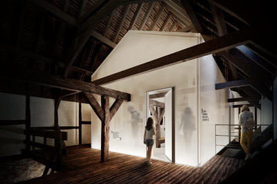 Bild vergr��ern: Das moderne Ausstellungskonzept bildet mit dem historischen Ambiente der 