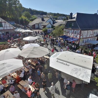 Bild vergr��ern: Der Vorplatz des 1698 erbauten Amtshauses platzte zeitweise aus allen N�hten.