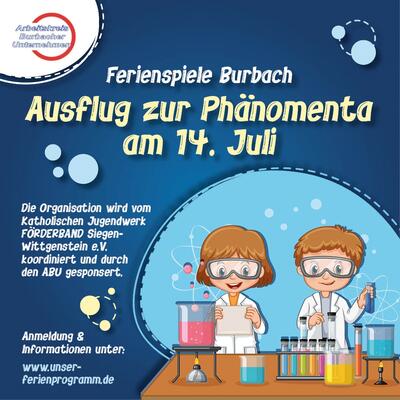Bild vergr��ern: Der Arbeitskreis Burbacher Unternehmen (ABU) sponsert die Tagesfahrt im Rahmen der Burbacher Ferienspiele.