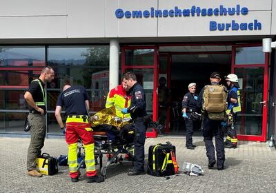 Bild vergr��ern: Alarm�bung �Amok� an Gemeinschaftlicher Sekundarschule Burbach