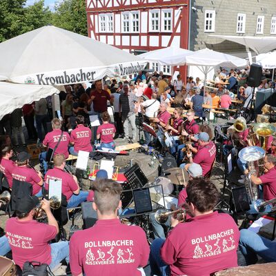 Bild vergr��ern: Die Bollenbacher des Musikvereins Herdorf sorgten f�r Stimmung.