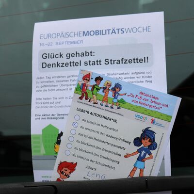 Bild vergr��ern: Auf dem Denkzettel kreuzten die Kinder die Art des Vergehens an.