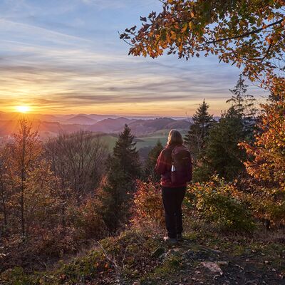 Bild vergr��ern: Die Wandernden erwartet auf dem Rothaarsteig spektakul�re Ausblicke.