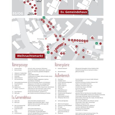 Bild vergr��ern: Der Standplan des Burbacher Weihnachtsmarktes 2024.