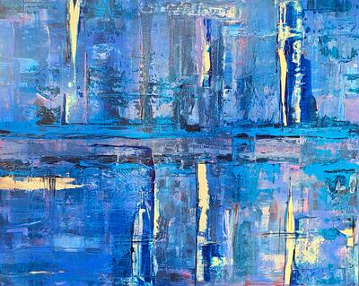 Bild vergr��ern: Die Acryl-Bilder entstehen intuitiv.