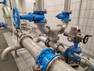 Bild vergr��ern: Die Desinfektion des Trinkwassers in Burbach l�uft.