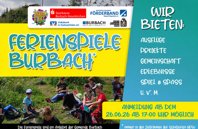 Bild vergr��ern: Ausfl�ge, Projekte, Gemeinschaft, Erlebnisse, Spiel, Spa� und vielen mehr - endlich k�nnen die Angebote der Ferienspiele 2026 wieder gebucht werden.