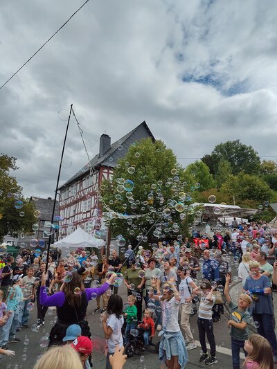 Bild vergr��ern: Seifenblasenfee auf dem Vogteifest